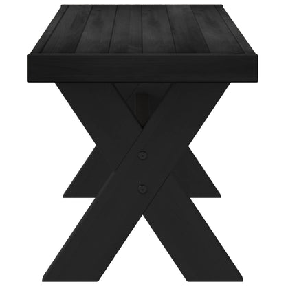 Eetbank NOAIN 120 x 41 x 45 cm Massief grenenhout Zwart