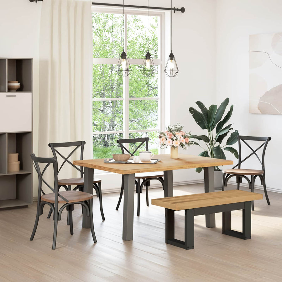 Eetbank NOAIN 120 x 41 x 45 cm Massief grenenhout Naturel