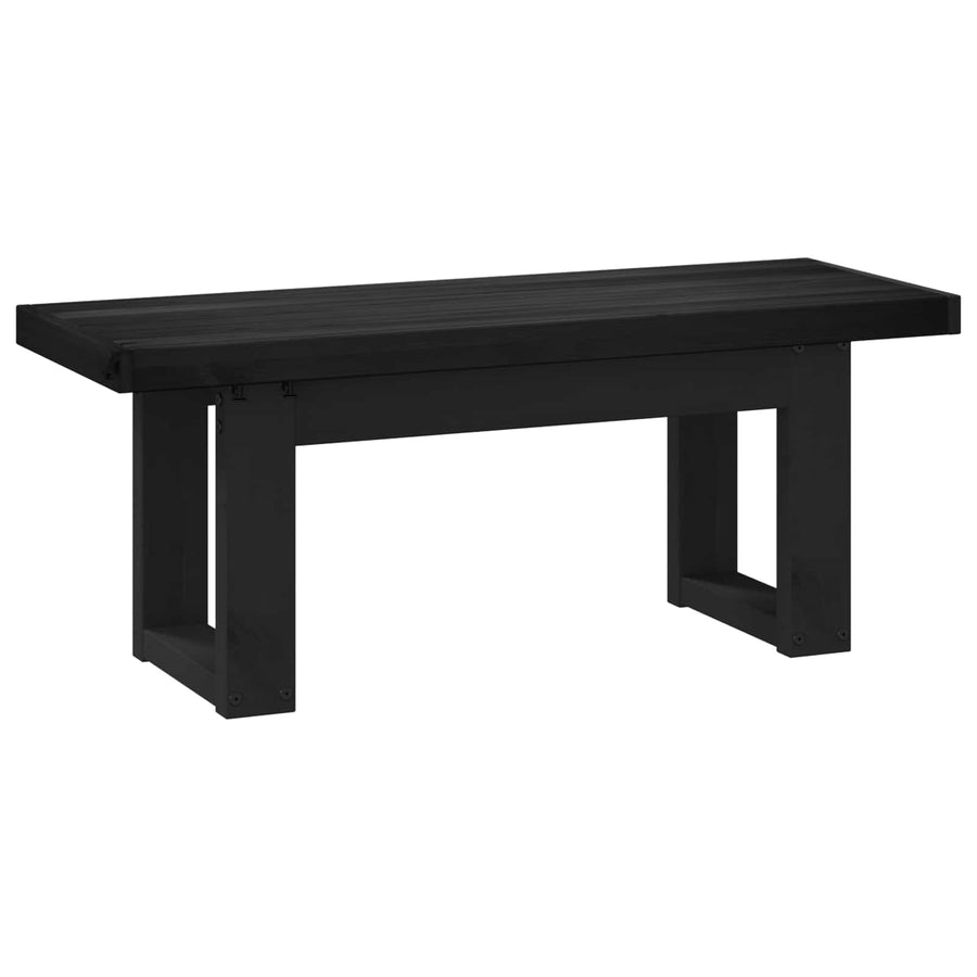 Eetbank NOAIN 120 x 41 x 45 cm Massief grenenhout Zwart