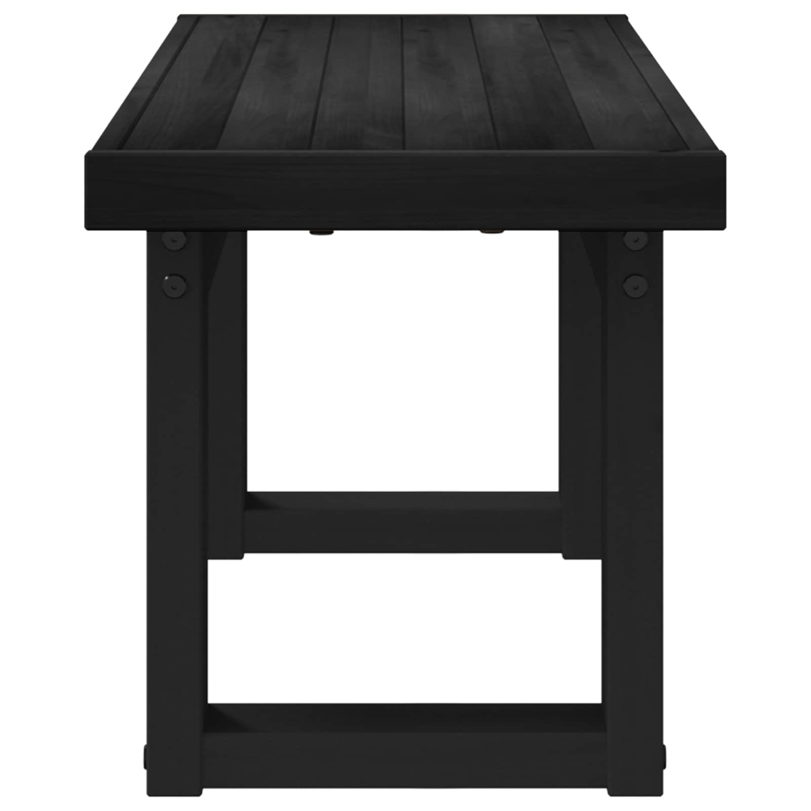 Eetbank NOAIN 120 x 41 x 45 cm Massief grenenhout Zwart