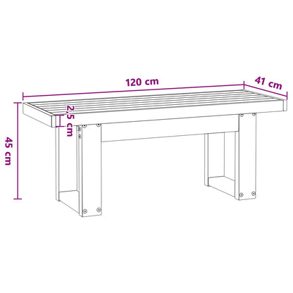 Eetbank NOAIN 120 x 41 x 45 cm Massief grenenhout Zwart