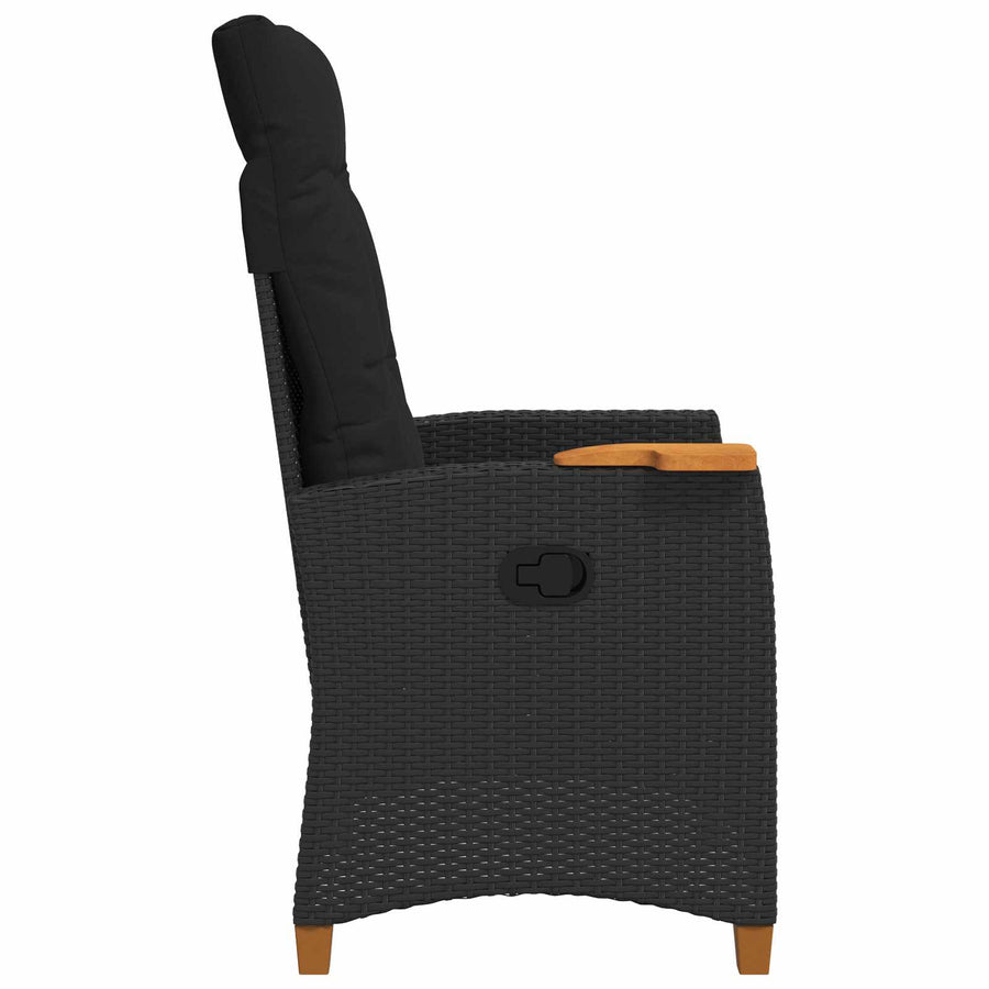 Verstelbare stoel met theeplaat Zwart 62 x 64 x 112 cm