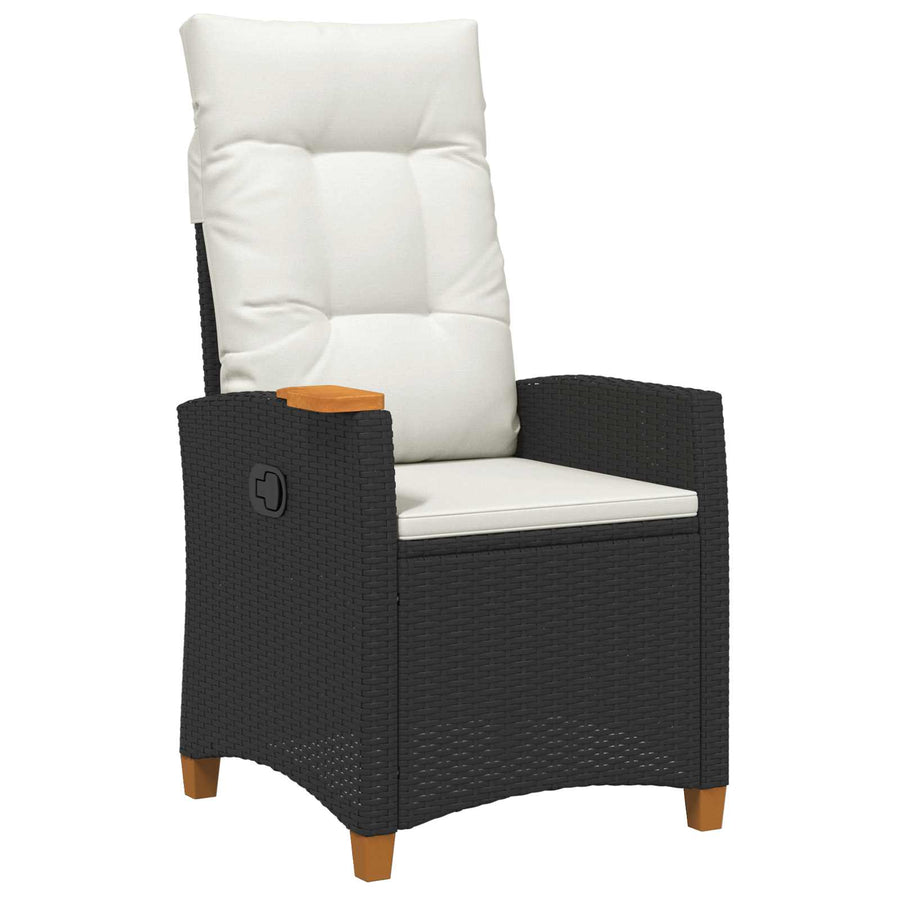 Verstelbare stoel met theeplaat 62 x 64 x 112 cm poly rattan