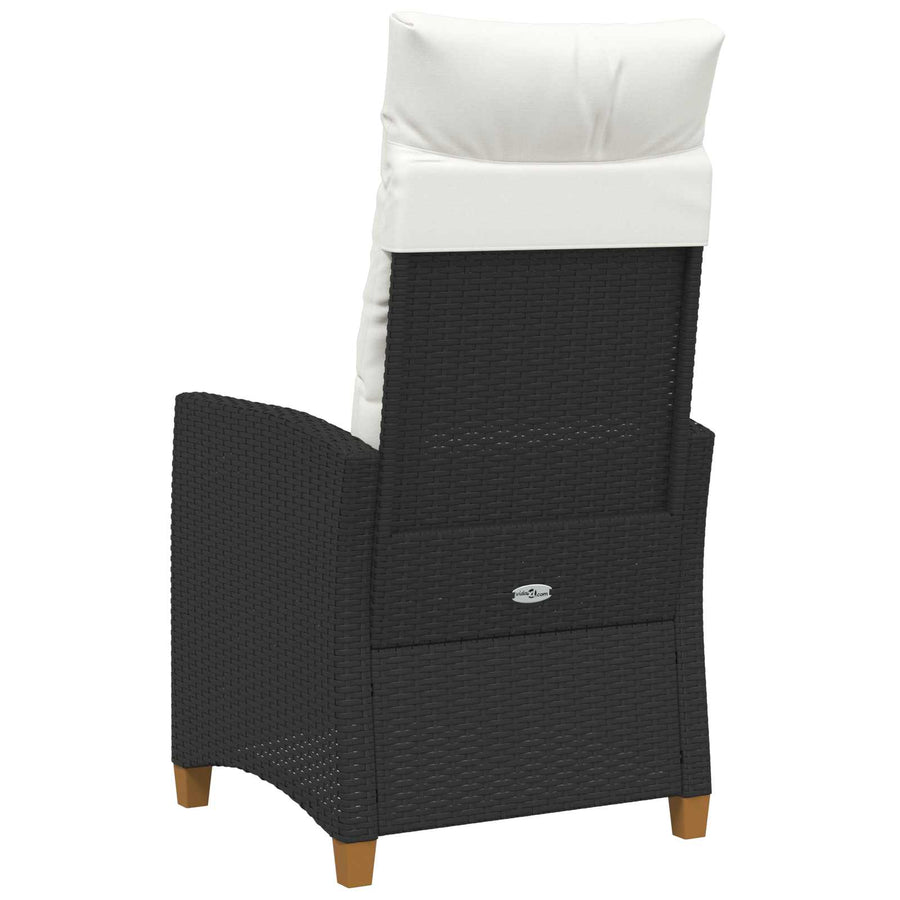 Verstelbare stoel met theeplaat 62 x 64 x 112 cm poly rattan