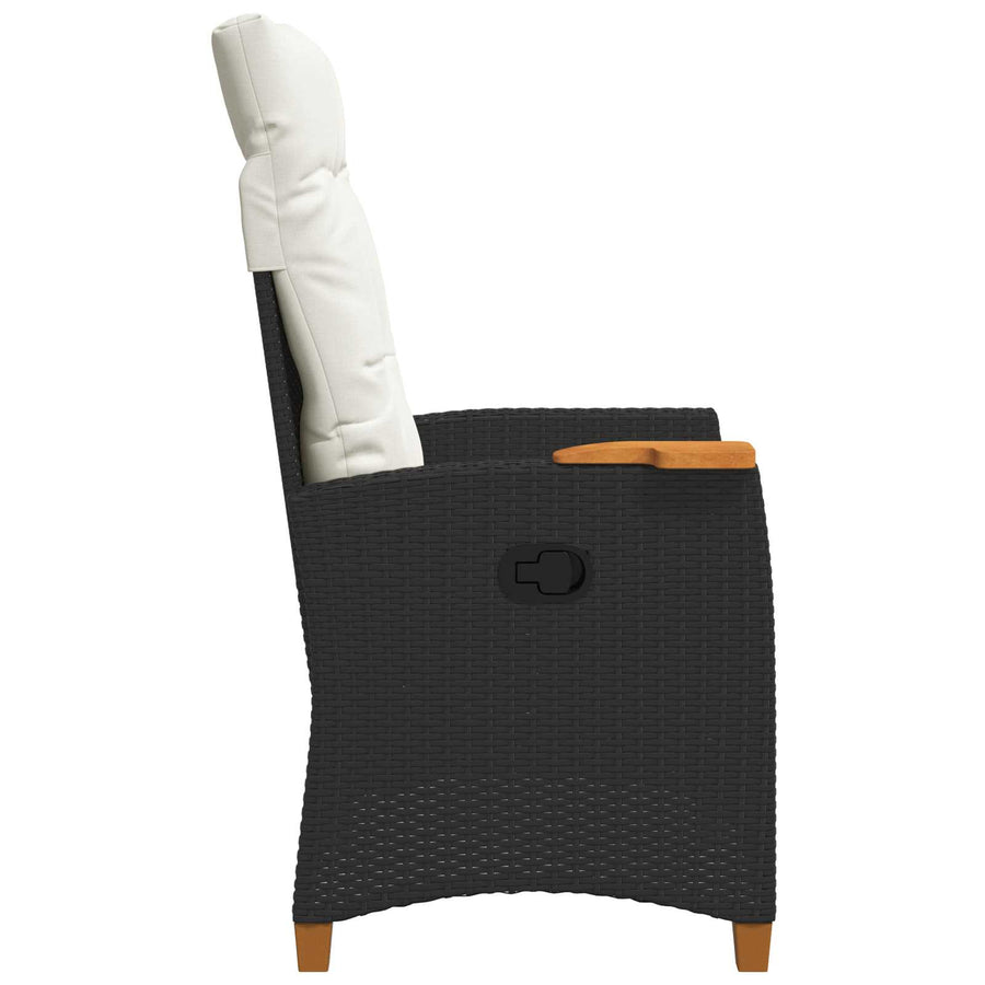 Verstelbare stoel met theeplaat 62 x 64 x 112 cm poly rattan