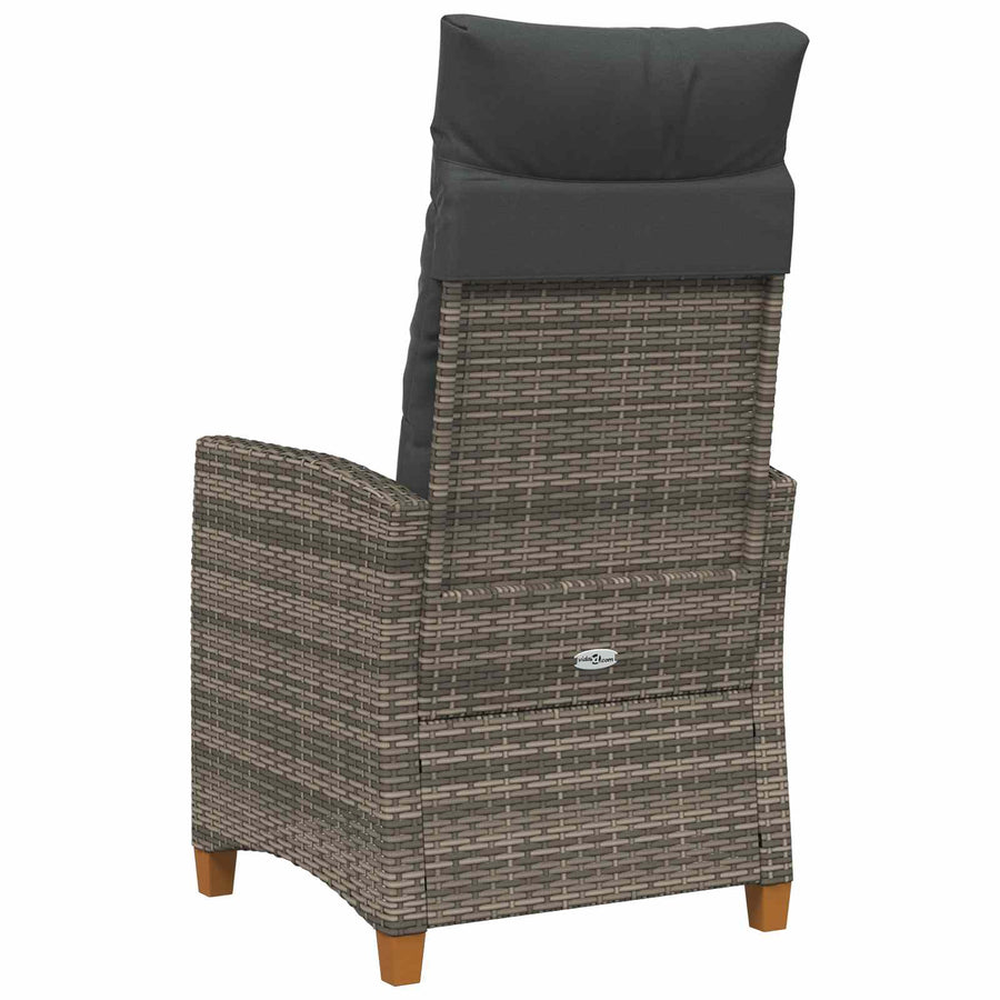 Verstelbare stoel met theeplaat 62 x 64 x 112 cm poly rattan