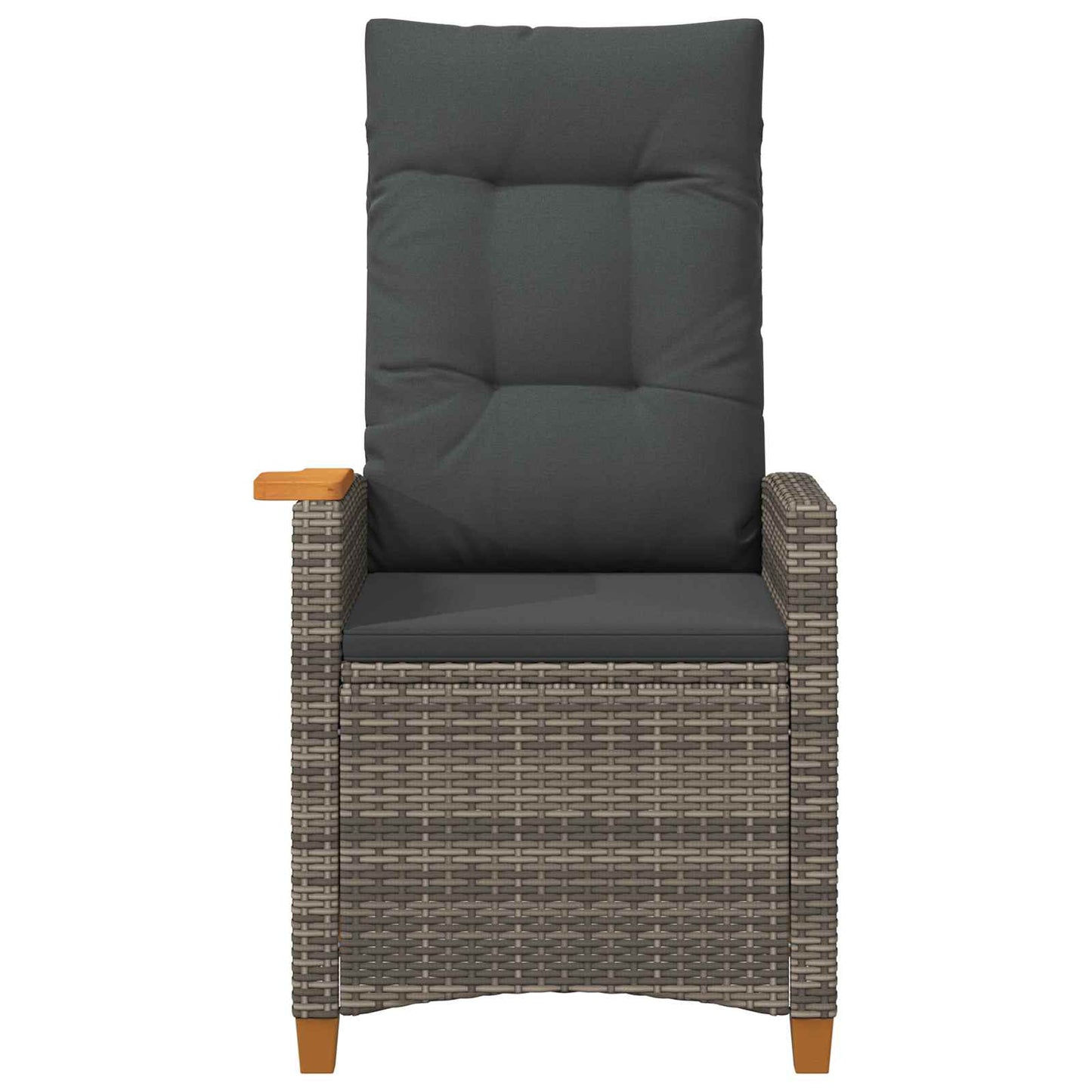 Verstelbare stoel met theeplaat 62 x 64 x 112 cm poly rattan