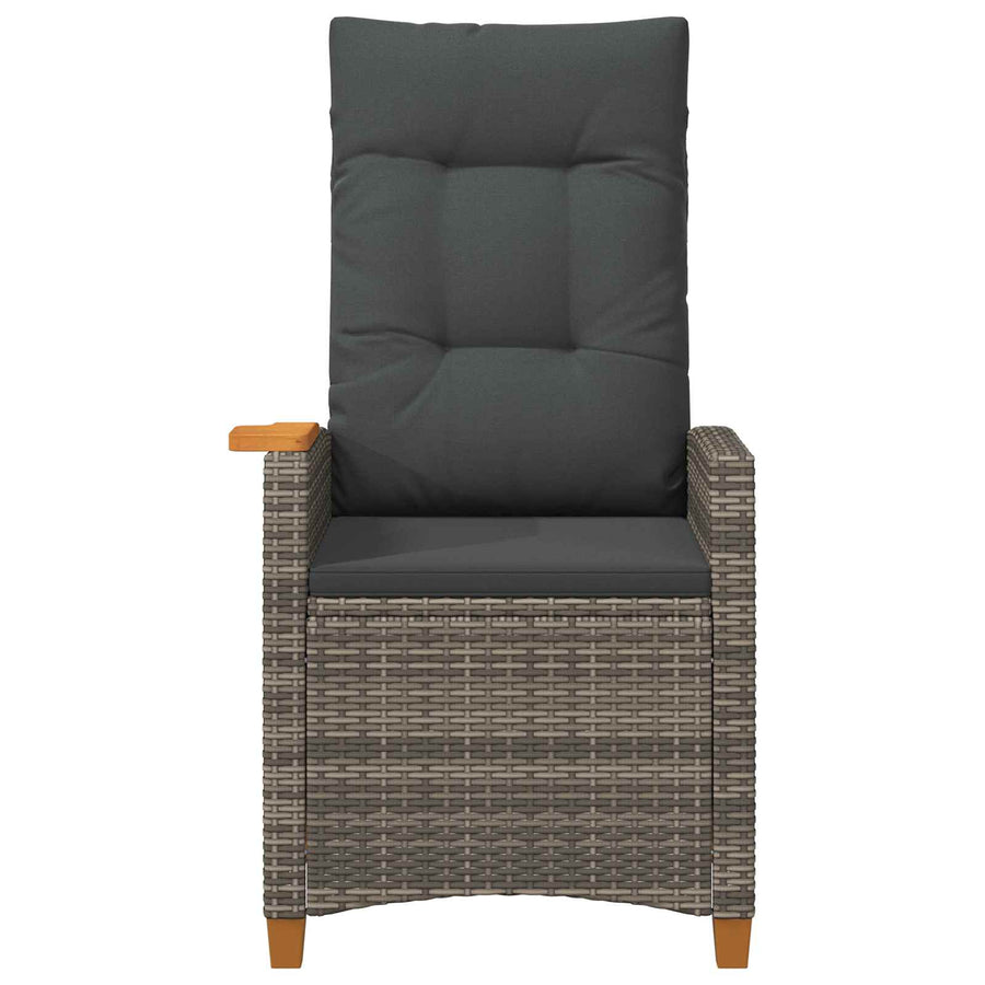 Verstelbare stoel met theeplaat 62 x 64 x 112 cm poly rattan