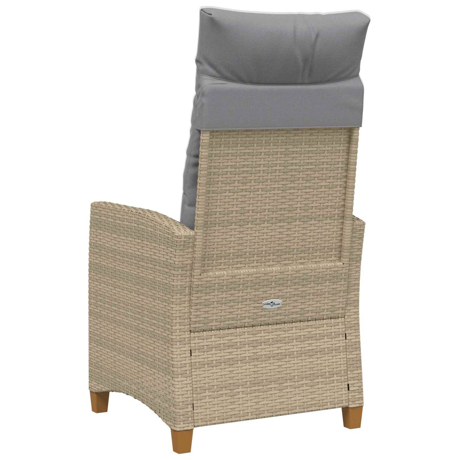 Verstelbare stoel met theeplaat 62 x 64 x 112 cm poly rattan
