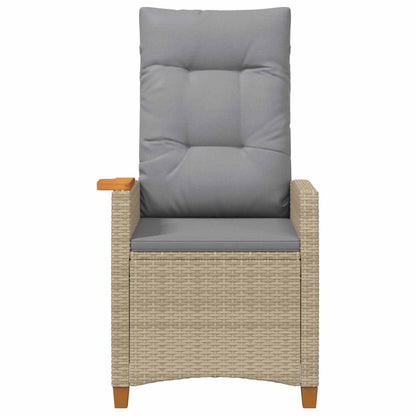 Verstelbare stoel met theeplaat 62 x 64 x 112 cm poly rattan