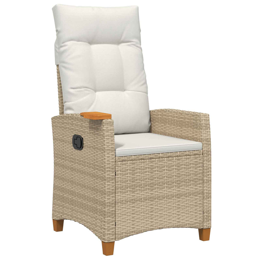 Verstelbare stoel met theeplaat 62 x 64 x 112 cm poly rattan