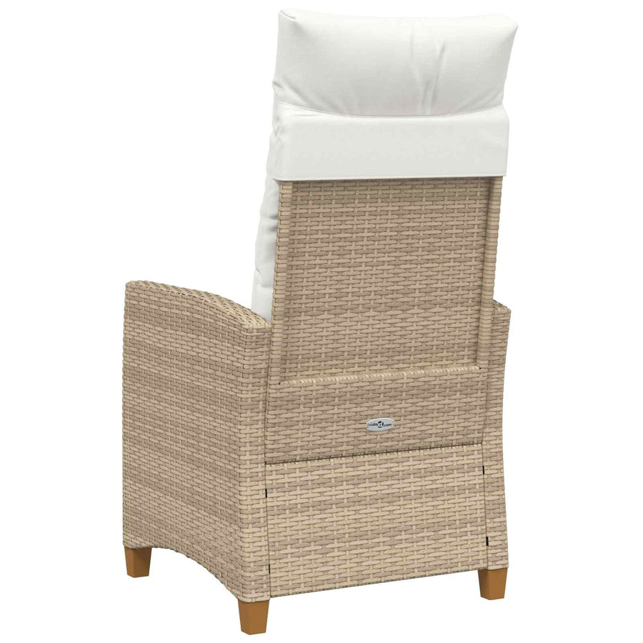 Verstelbare stoel met theeplaat 62 x 64 x 112 cm poly rattan