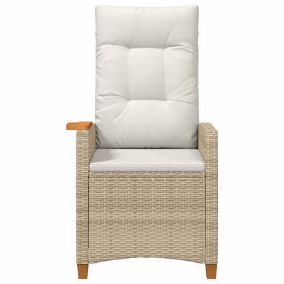 Verstelbare stoel met theeplaat 62 x 64 x 112 cm poly rattan