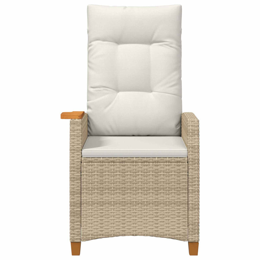 Verstelbare stoel met theeplaat 62 x 64 x 112 cm poly rattan
