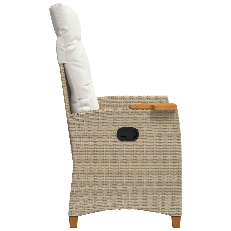 Verstelbare stoel met theeplaat 62 x 64 x 112 cm poly rattan