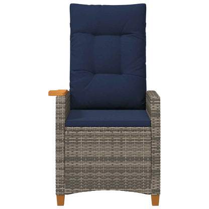 Verstelbare stoel met theeplaat 62 x 64 x 112 cm poly rattan