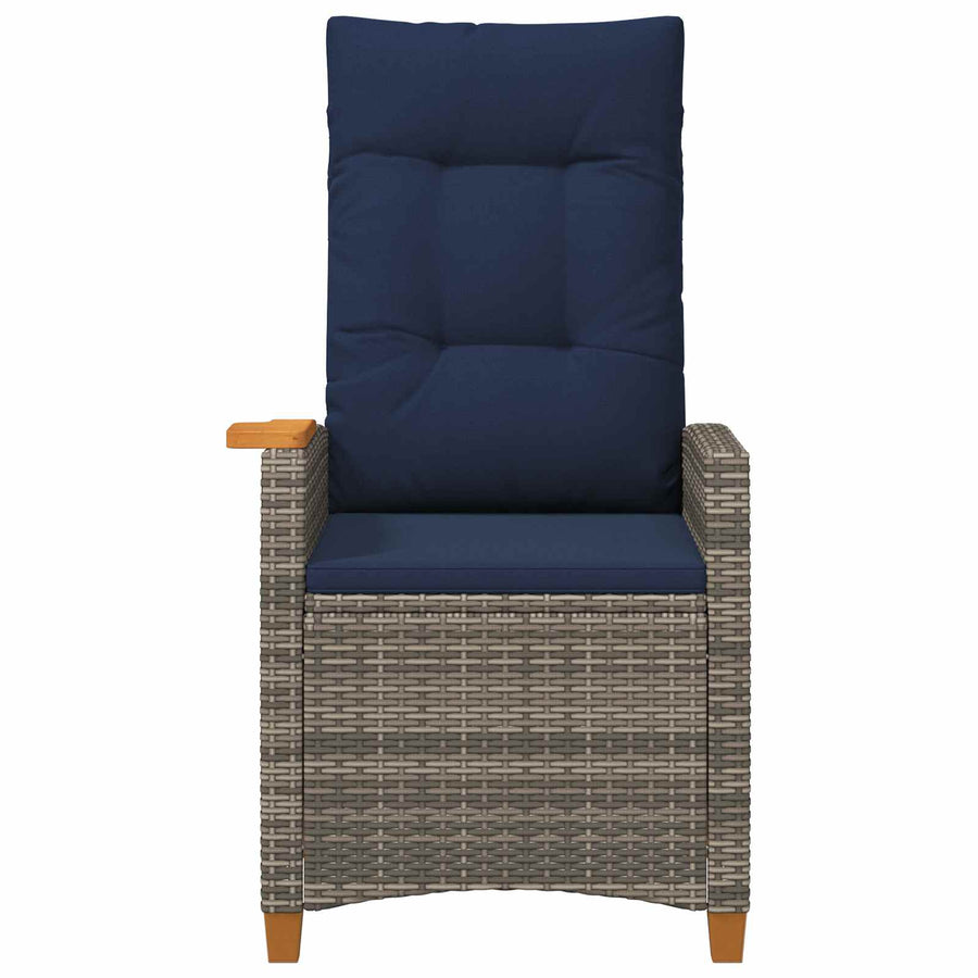 Verstelbare stoel met theeplaat 62 x 64 x 112 cm poly rattan