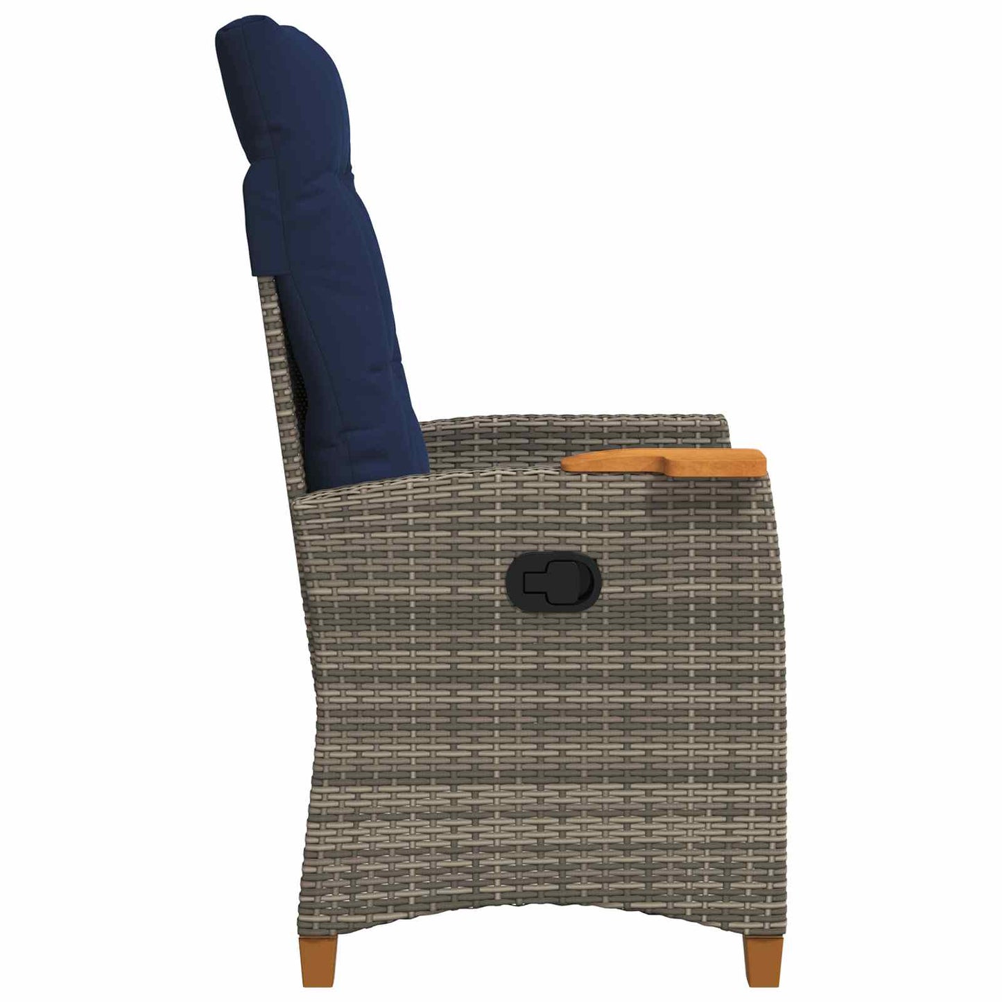 Verstelbare stoel met theeplaat 62 x 64 x 112 cm poly rattan