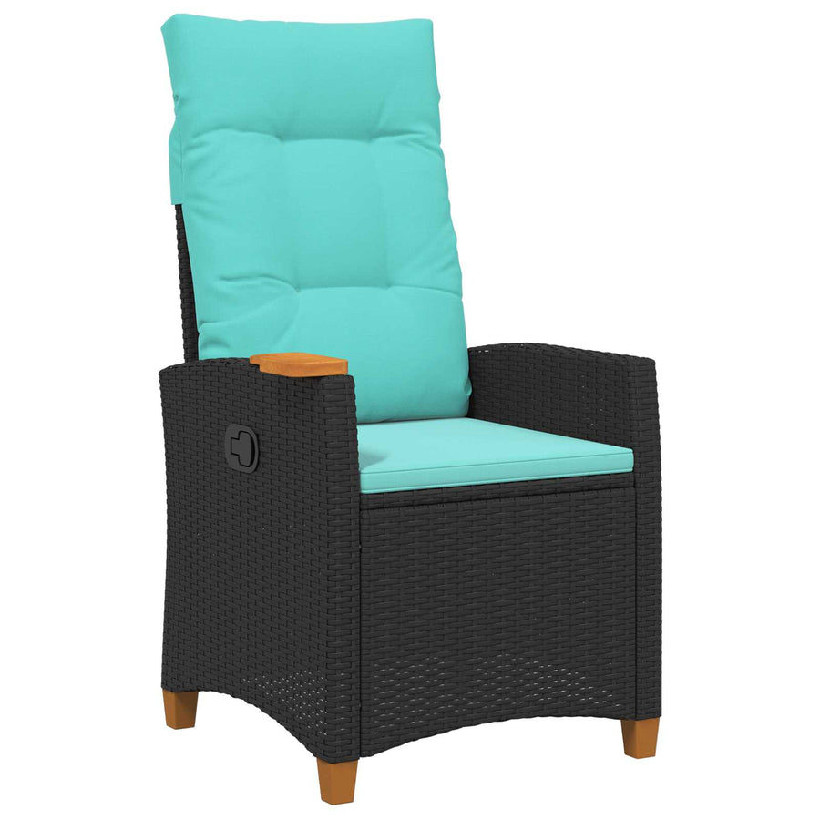 Verstelbare stoel met theeplaat 62 x 64 x 112 cm poly rattan
