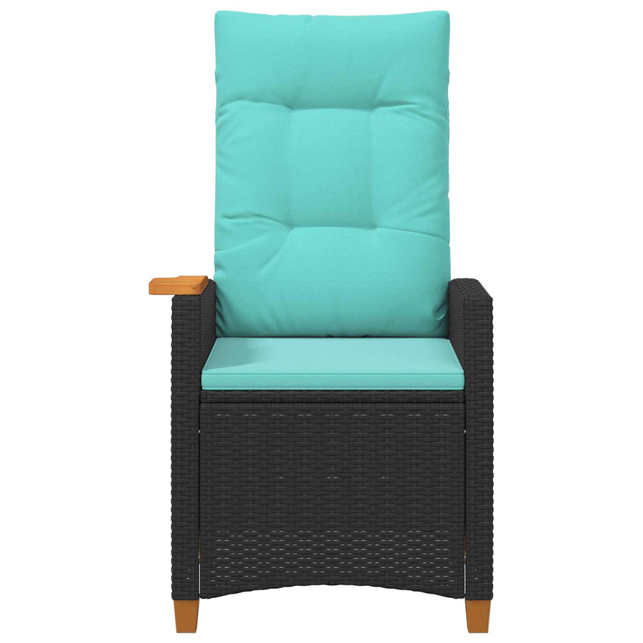 Verstelbare stoel met theeplaat 62 x 64 x 112 cm poly rattan