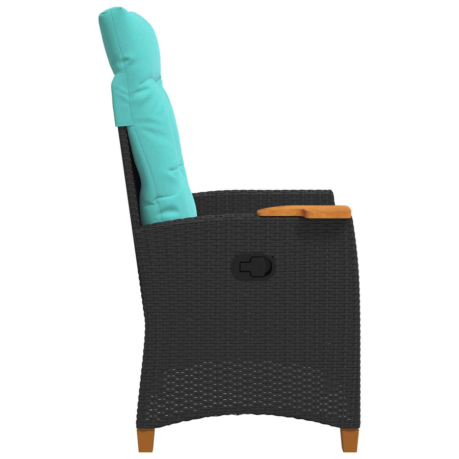 Verstelbare stoel met theeplaat 62 x 64 x 112 cm poly rattan