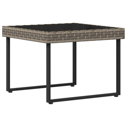 Tuinbankenset met kussen 2 pcs Grijs Poly Rattan en Staal