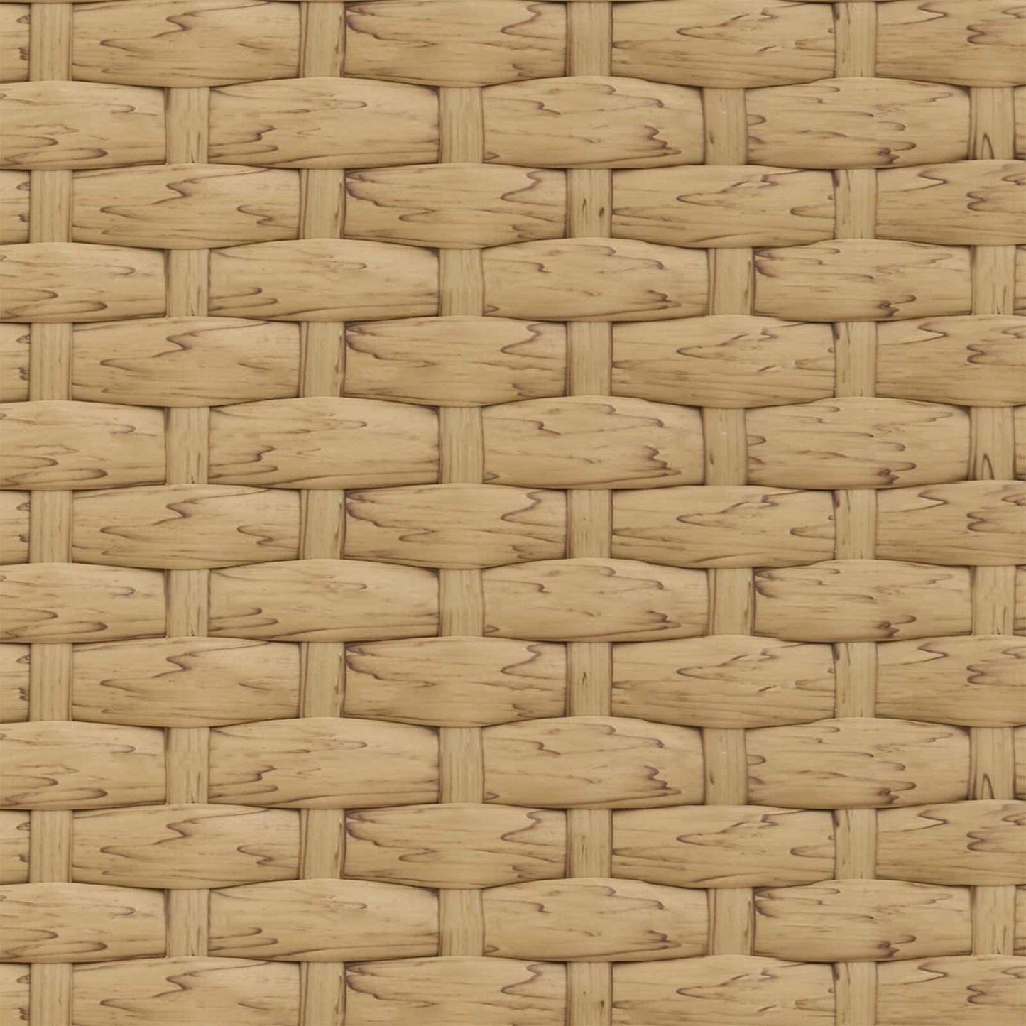Tuinbankenset met kussen 2 pcs Naturel Poly Rattan en Staal
