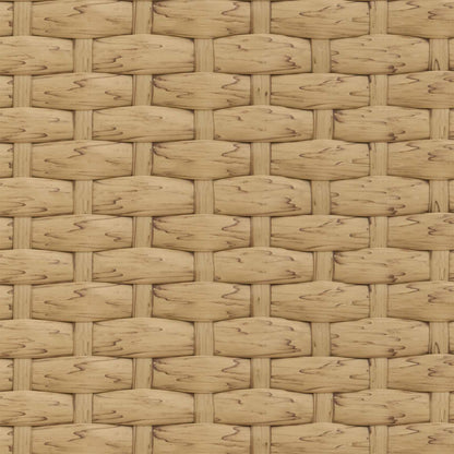 Tuinbankenset met kussen 2 pcs Naturel Poly Rattan en Staal
