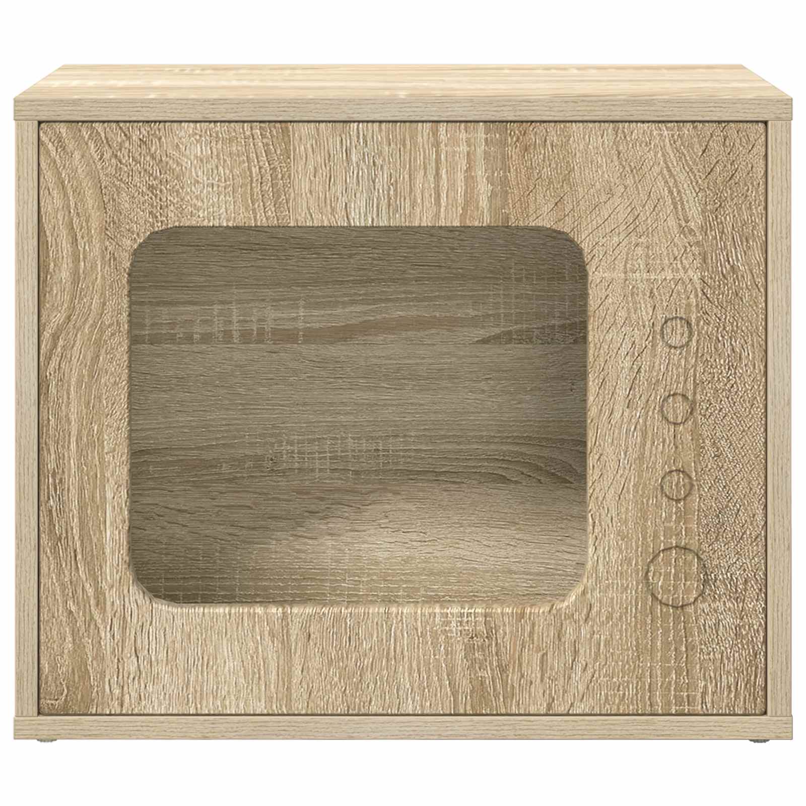 Kattenhuis Sonoma 51 X 30 X 42 Cm Bewerkt Hout Sonoma eiken