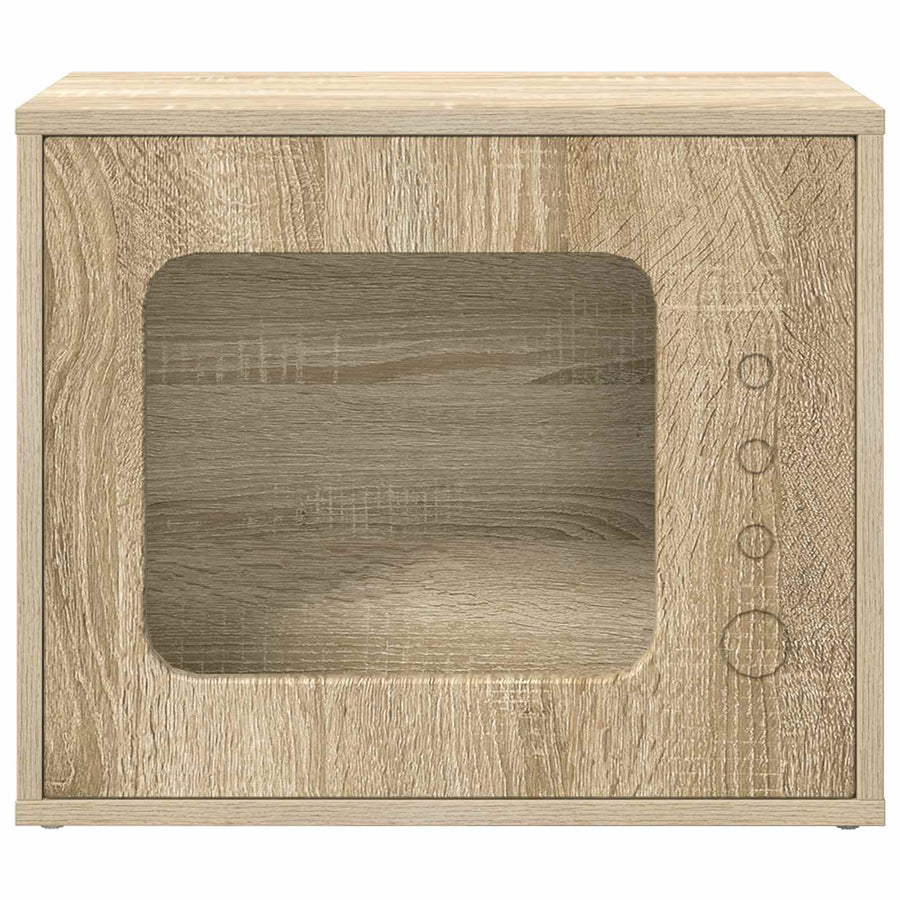 Kattenhuis Sonoma 51 X 30 X 42 Cm Bewerkt Hout Sonoma eiken