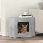 Kattenhuis betonlook 51x30x42 cm bewerkt hout