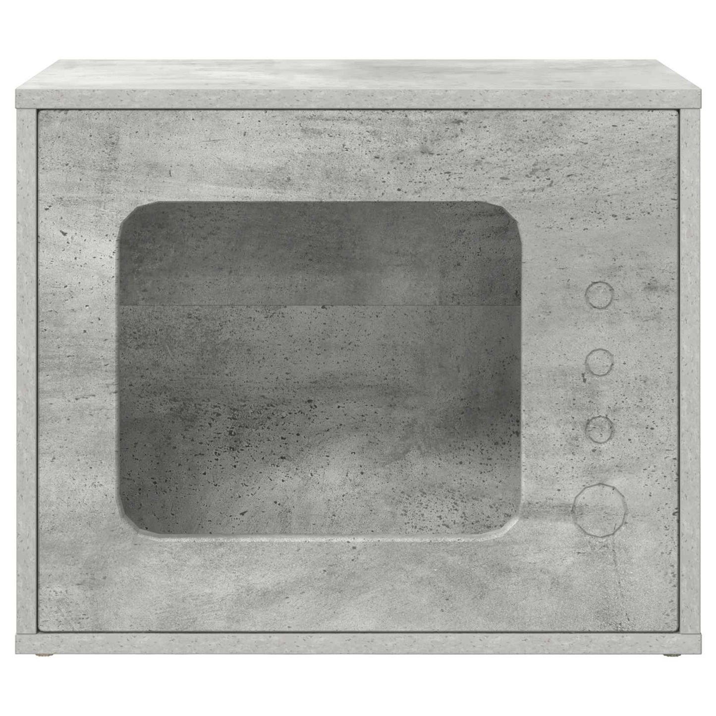 Kattenhuis Beton 51 X 30 X 42 Cm Bewerkt Hout Betongrijs