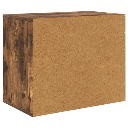Kattenhuis 51 X 30 X 42 Cm Bewerkt Hout Gerookt eiken