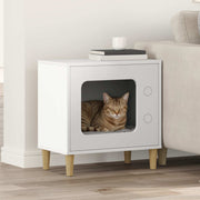 Kattenhuis wit 51x30x52 cm bewerkt hout
