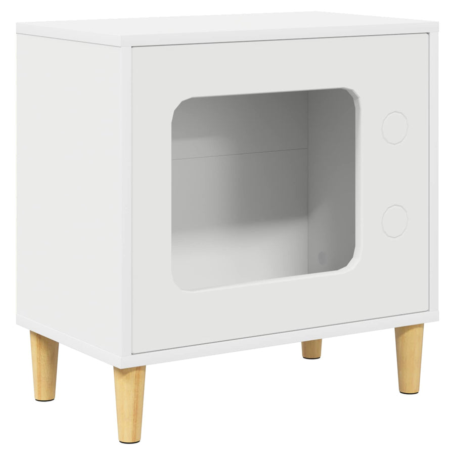 Kattenhuis 51 X 30 X 52 Cm Bewerkt Hout Wit