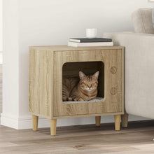 Kattenhuis Sonoma 51 X 30 X 52 Cm Bewerkt Hout Sonoma eiken