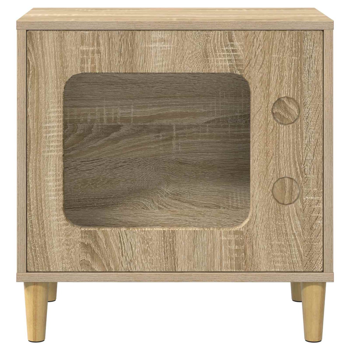 Kattenhuis Sonoma 51 X 30 X 52 Cm Bewerkt Hout Sonoma eiken
