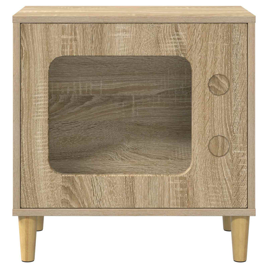 Kattenhuis Sonoma 51 X 30 X 52 Cm Bewerkt Hout Sonoma eiken
