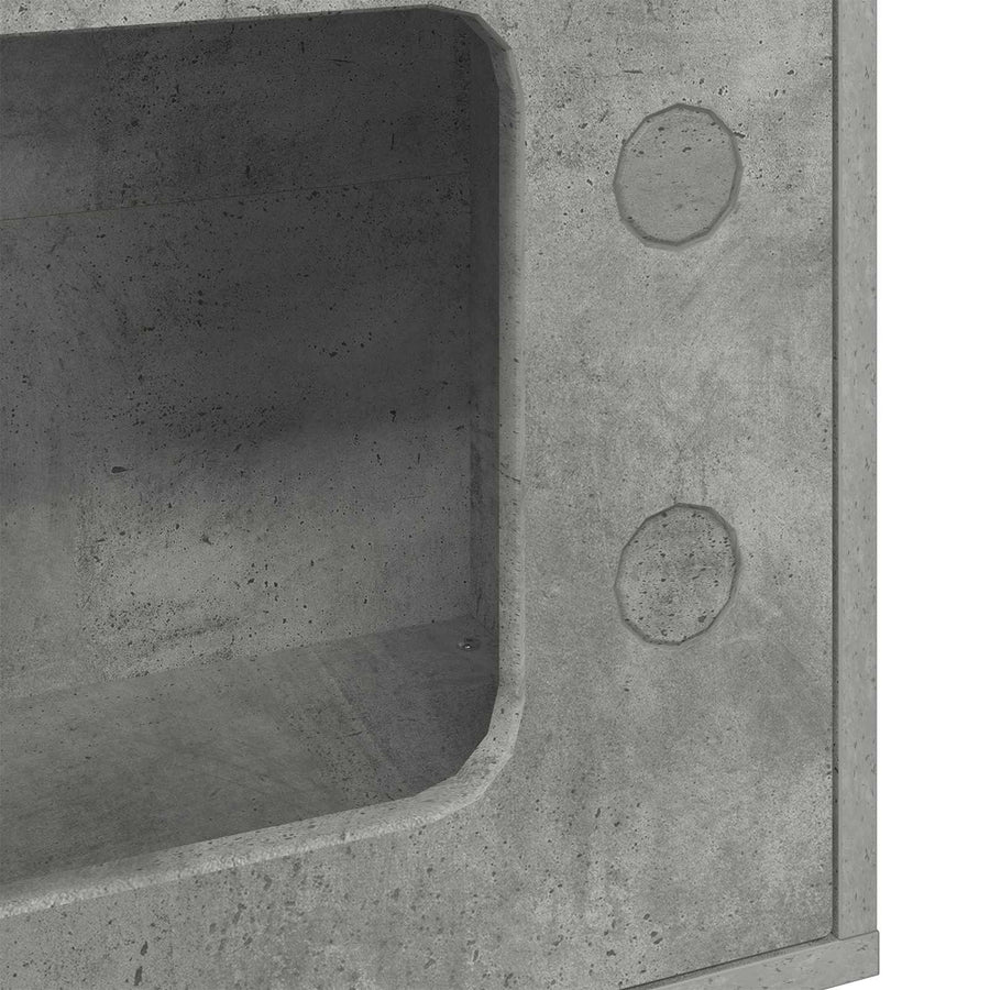 Kattenhuis Beton 51 X 30 X 52 Cm Bewerkt Hout Betongrijs