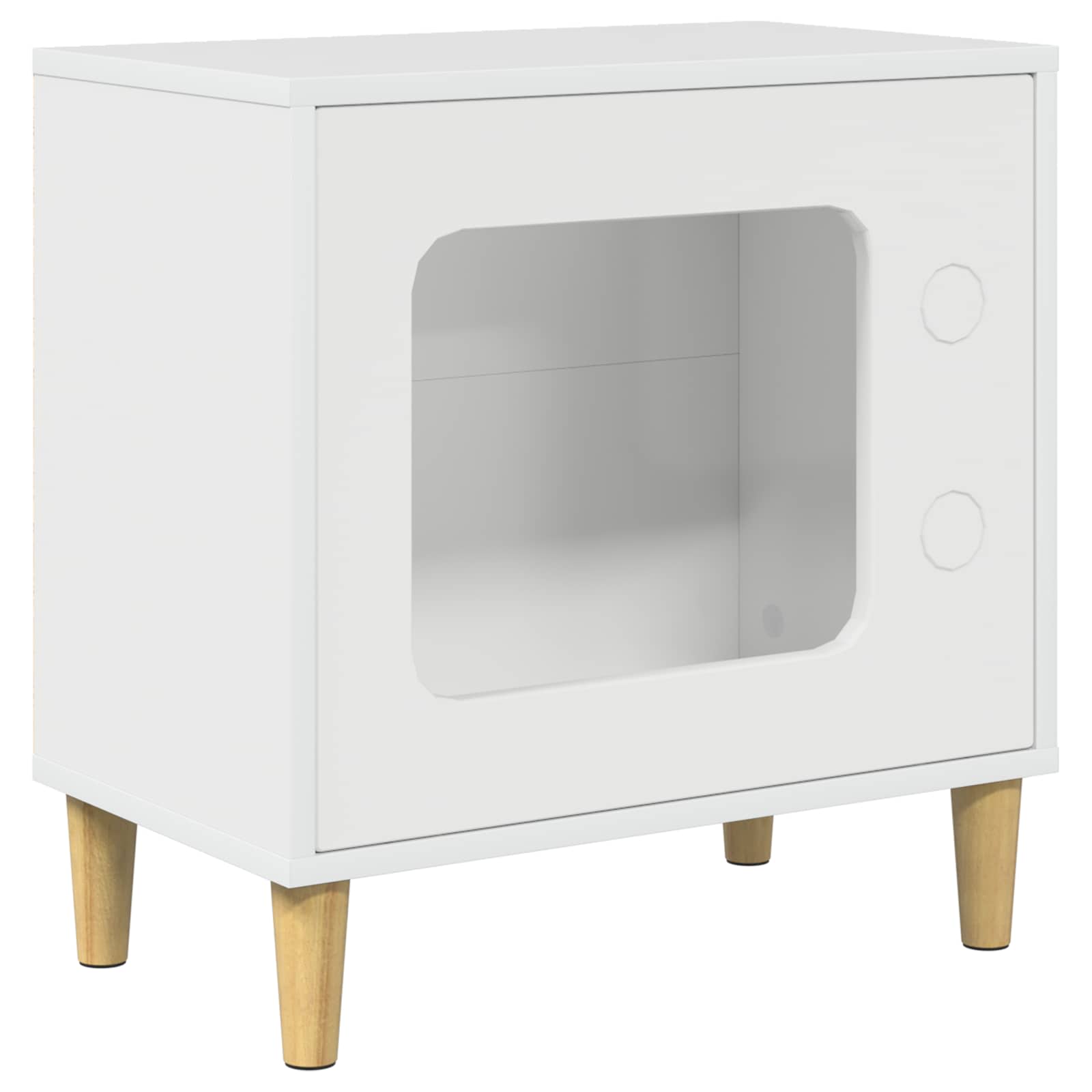 Kattenhuis Glanzend Wit 51 X 30 X 52 Cm Bewerkt Hout Hoogglans wit