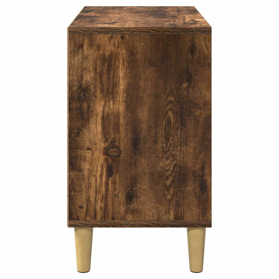 Kattenhuis 51 X 30 X 52 Cm Bewerkt Hout Gerookt eiken