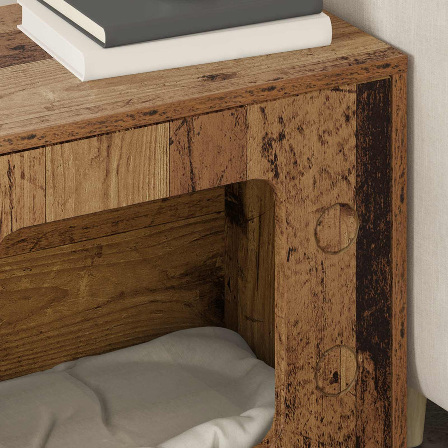 Kattenhuis Oudhout 51 X 30 X 52 Cm Bewerkt Hout Oud hout