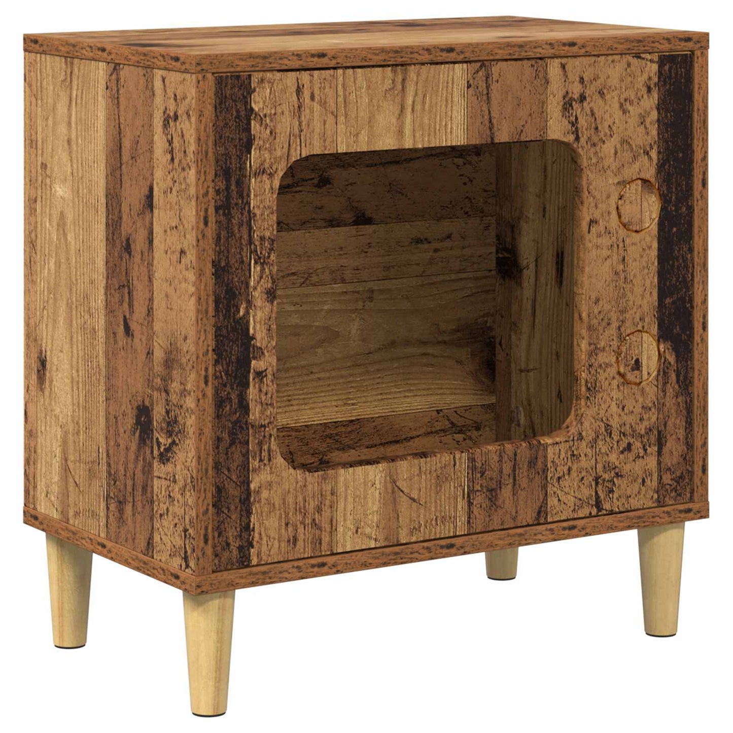 Kattenhuis Oudhout 51 X 30 X 52 Cm Bewerkt Hout Oud hout