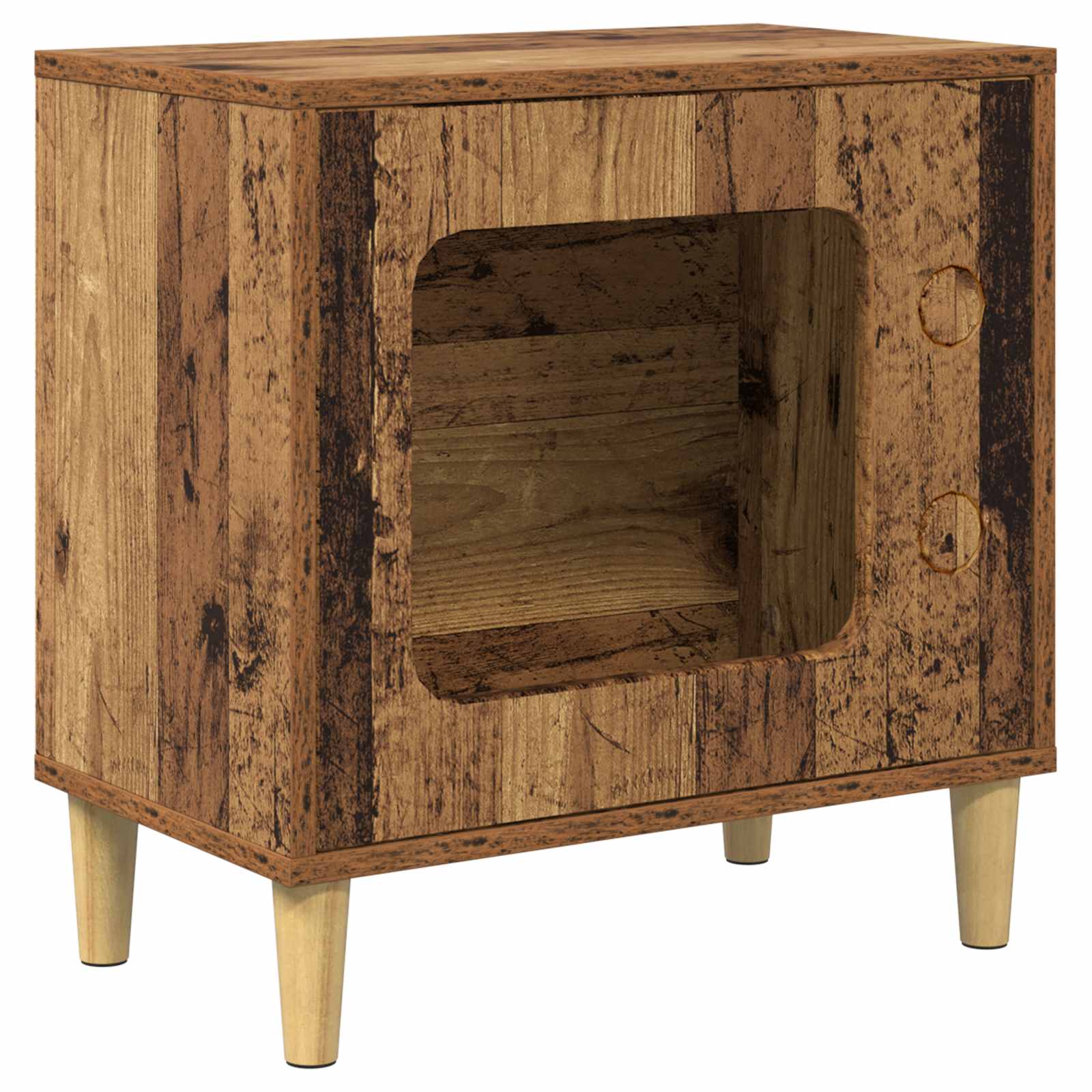 Kattenhuis Oudhout 51 X 30 X 52 Cm Bewerkt Hout Oud hout