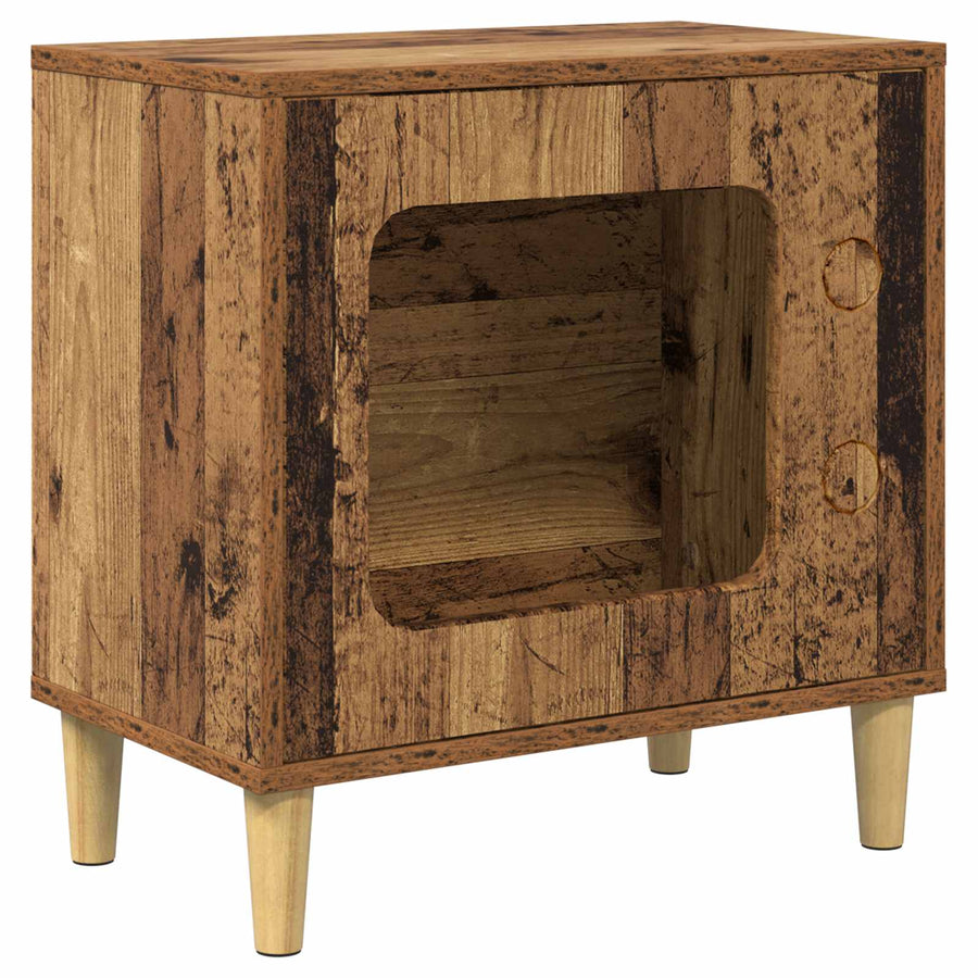 Kattenhuis Oudhout 51 X 30 X 52 Cm Bewerkt Hout Oud hout