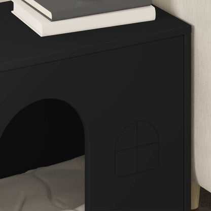Kattenhuis 51 X 30 X 52 Cm Bewerkt Hout Zwart