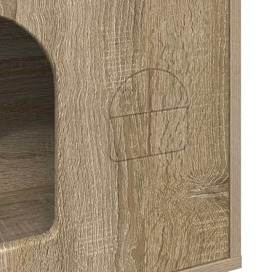 Kattenhuis Sonoma 51 X 30 X 52 Cm Bewerkt Hout Sonoma eiken