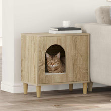 Kattenhuis Sonoma 51 X 30 X 52 Cm Bewerkt Hout Sonoma eiken