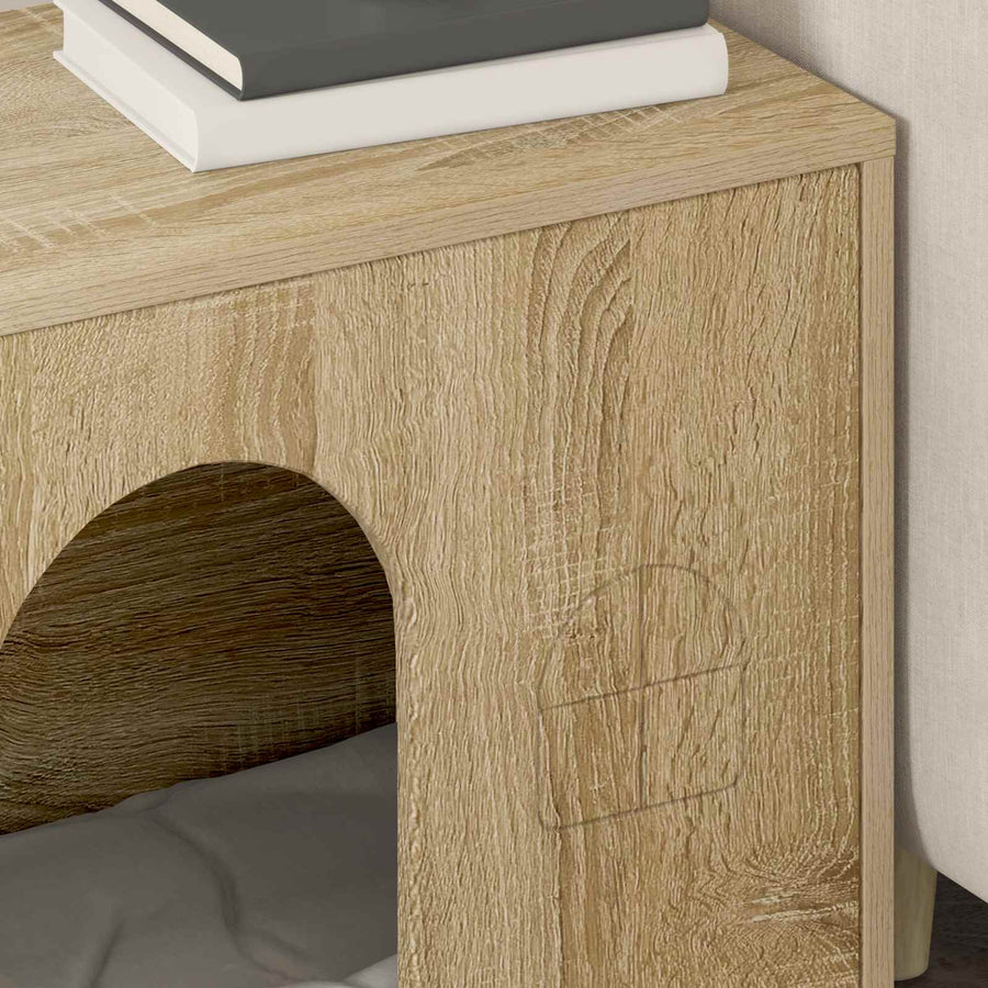 Kattenhuis Sonoma 51 X 30 X 52 Cm Bewerkt Hout Sonoma eiken