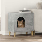 Kattenhuis 51x30x52 cm bewerkt hout betongrijs